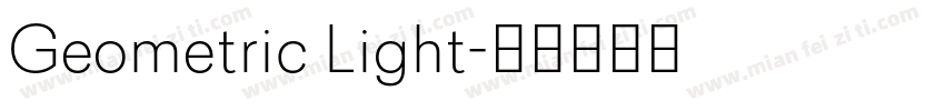 Geometric Light字体转换